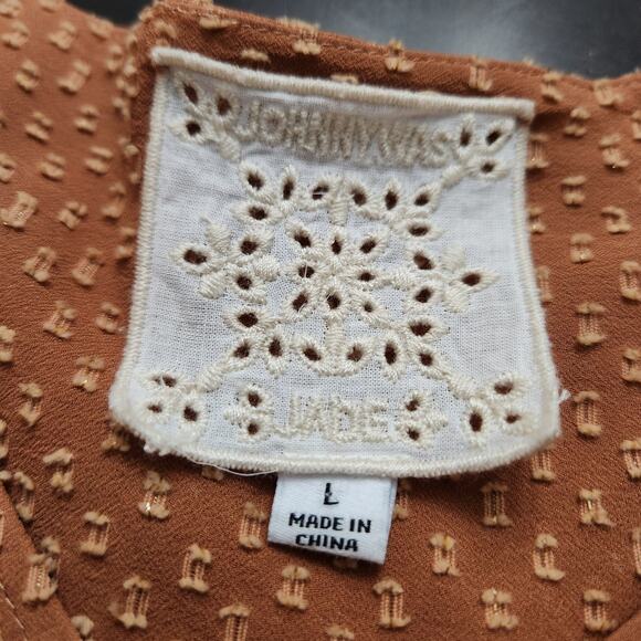 Johnny Was Orange Button Blouse Size Large - Picture 4 of 6